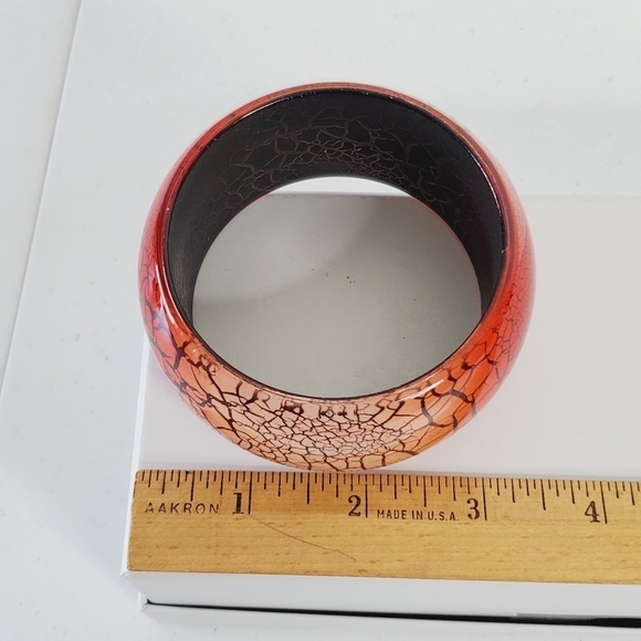 Wide Chunky Bangle Slip-on Abstract Branch Design Bangle - Picture 6 of 9